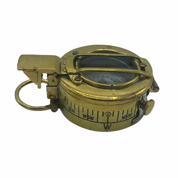 Antique 2nd World War Brass British Army Officer’s 1943 T. G Co. London Prismatic Marching Compass