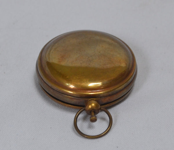 Bronze Royal Navy Style 2" Pocket Compass in a Wood Box