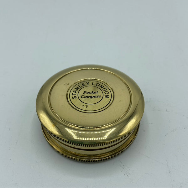 2.2" Small Brass Poem Compass in a wood box
