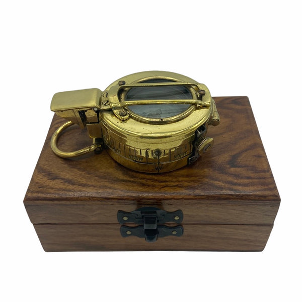 Antique 2nd World War Brass British Army Officer’s 1939 T. G Co. London Prismatic Marching Compass