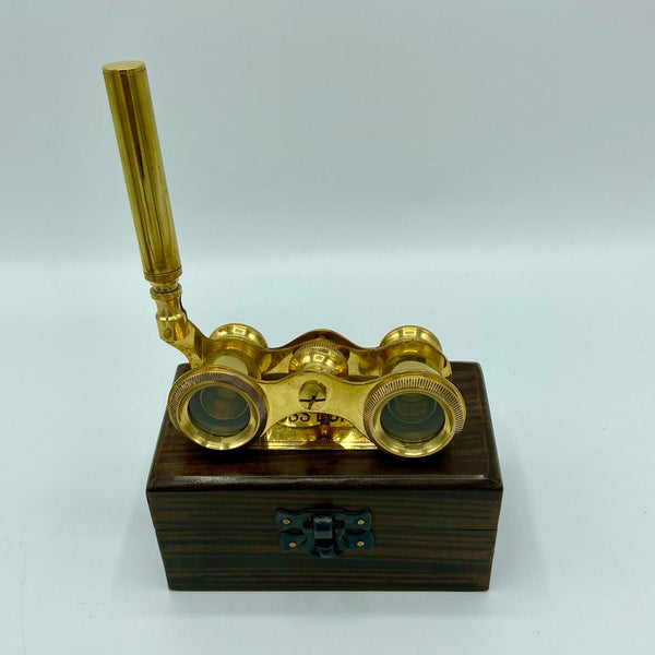 Brass Opera Glasses in a Wood Box