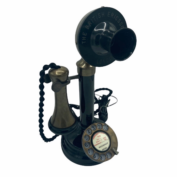 Black & Bronze 1920's style Candlestick Telephone.