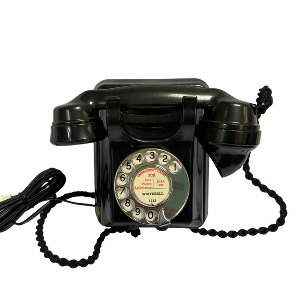 Antique 1930's Siemens Brothers London Black British Bakelite Wall Telephone