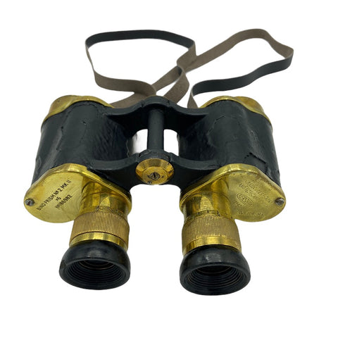 Original Antique (KERSHAW circa 1942) Brass British Forces 2nd World War Binoculars
