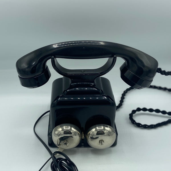 1950's Antique Black Swiss Table Bakelite Telephone