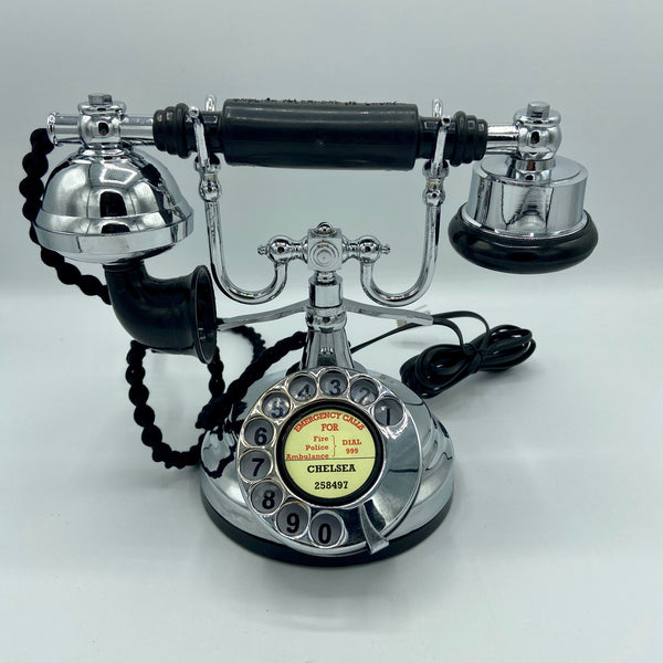 Chrome 1930's Style  Cradle Telephone