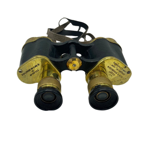 Original Antique (KERSHAW circa 1942) Brass British Forces 2nd World War Binoculars
