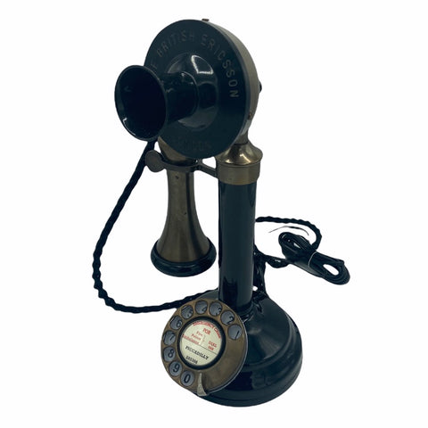 Black & Bronze 1920's style Candlestick Telephone.