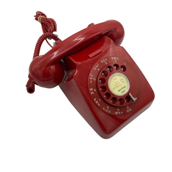 Antique 1960s Red British GPO 746 Telephone ( Red Dial )
