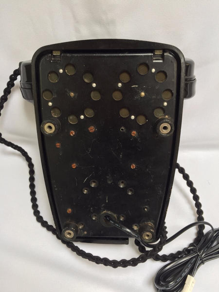 GPO 1950's British Bakelite Black Wall Telephone
