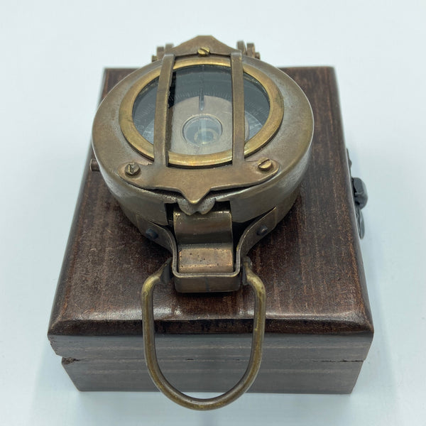 Bronze 2.5" Military-Style Lensatic Scout Compass in a box