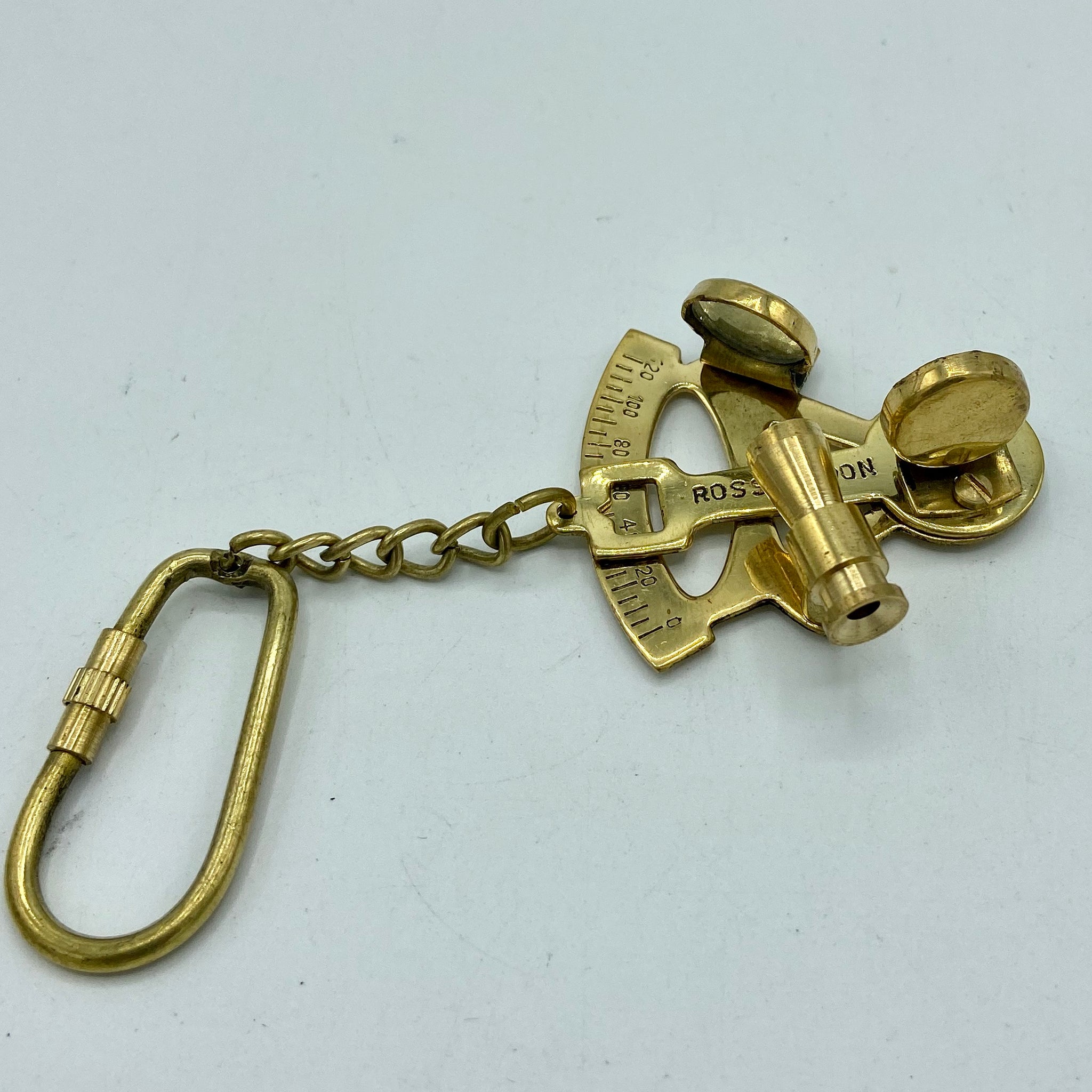 Ship's Sextant Key Ring ( Brass, Bronze & Black )