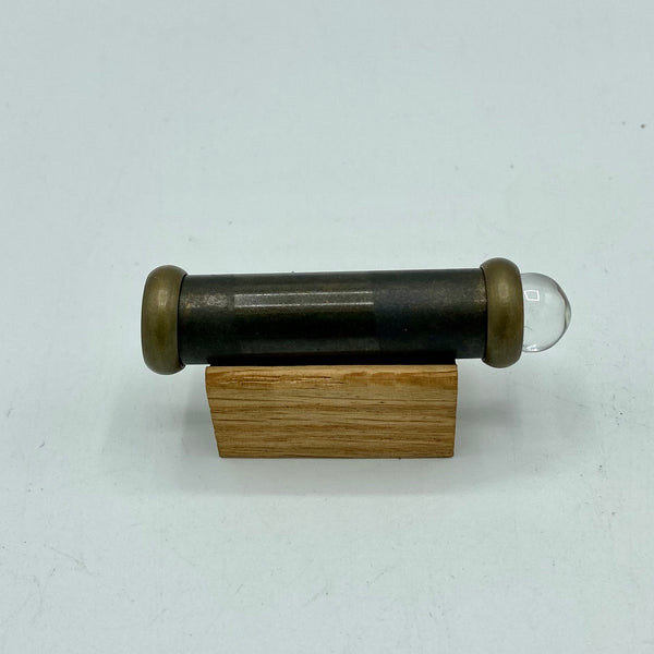 Brass Mini Ball Kaleidoscope on a wooden stand ( Light or Dark )