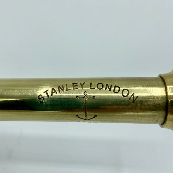 15" Brass Leather Stanley 3 Draw Stanley Conical Telescope