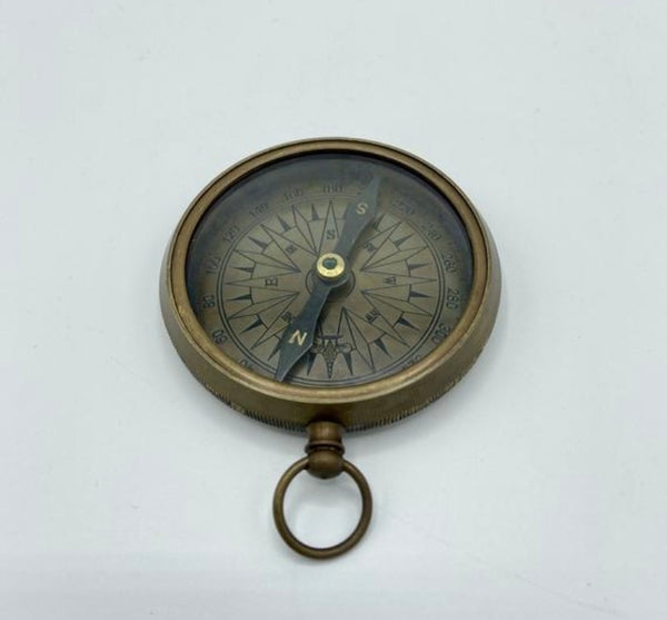 2.5 " T. Harris & Sons London Brass Compass in a Special Glas Top Box