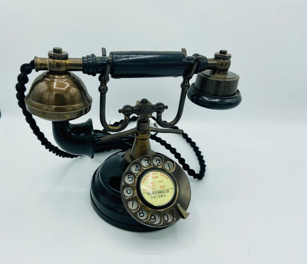 Black & Bronze 1930's style  Cradle Telephone