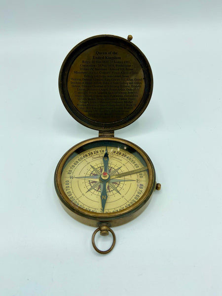 Bronze 3' Queen Victoria Compass in a box