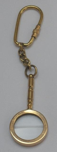 Brass Handle Magnifier Key Ring