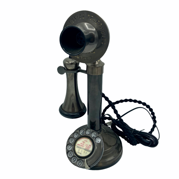 Black 1920's Style Candlestick Telephone
