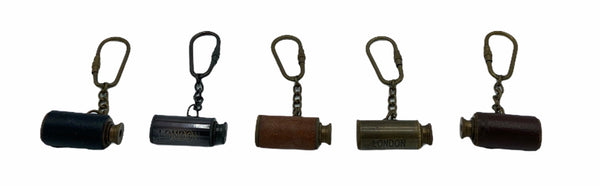 Bronze or Leather 3" Key Ring Telescopes ( 5 Types )