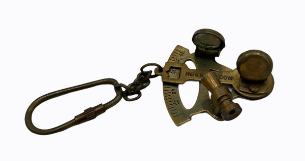 Ship's Sextant Key Ring ( Brass, Bronze & Black )
