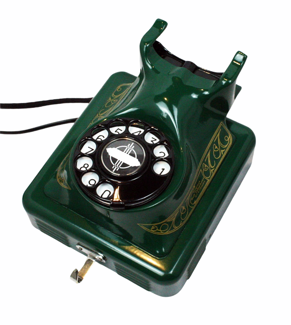 Antique Original Green 1940's Belgium Bell Wall Telephone – Ahura