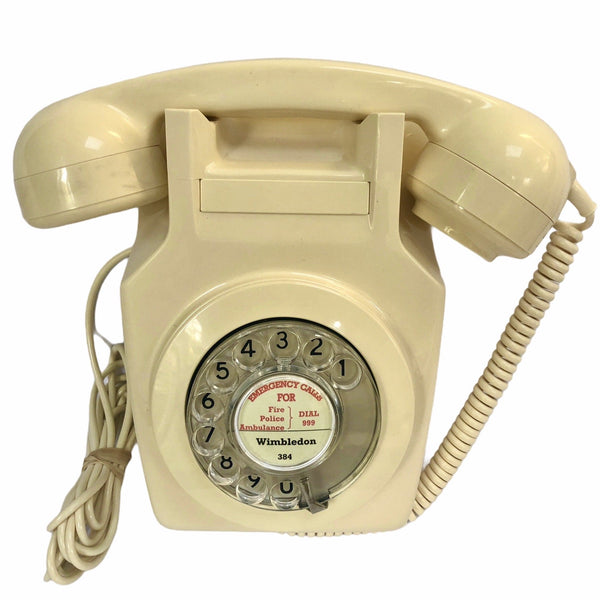 Antique 1960's Cream Series 741 British General Post Office ( GPO ) Wall Telephone