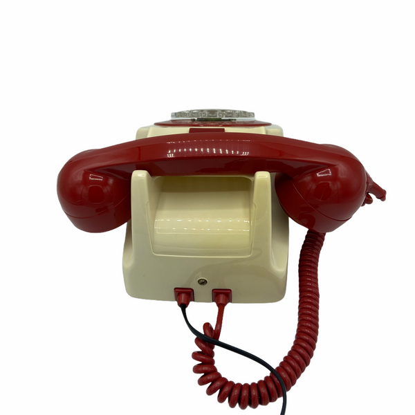 Antique 1960-70s Red & Cream British GPO 746 Telephone
