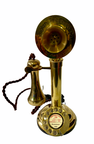 Full Brass 1920's  Style  Candlestick Telephone