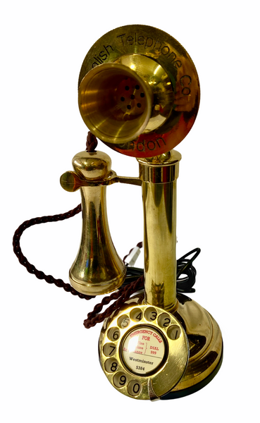 Full Brass 1920's  Style  Candlestick Telephone
