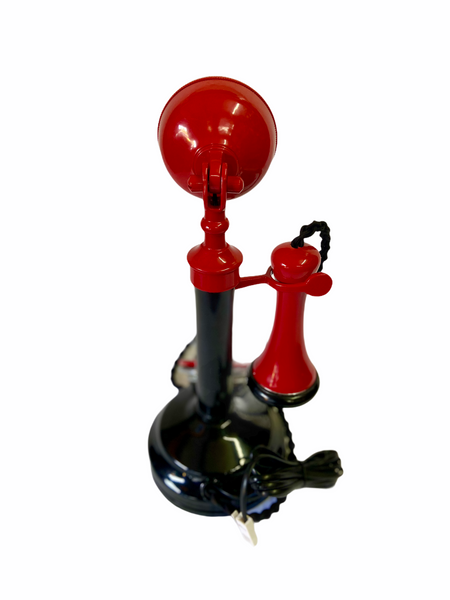 Red & Black 1920's Style Candlestick Telephone.