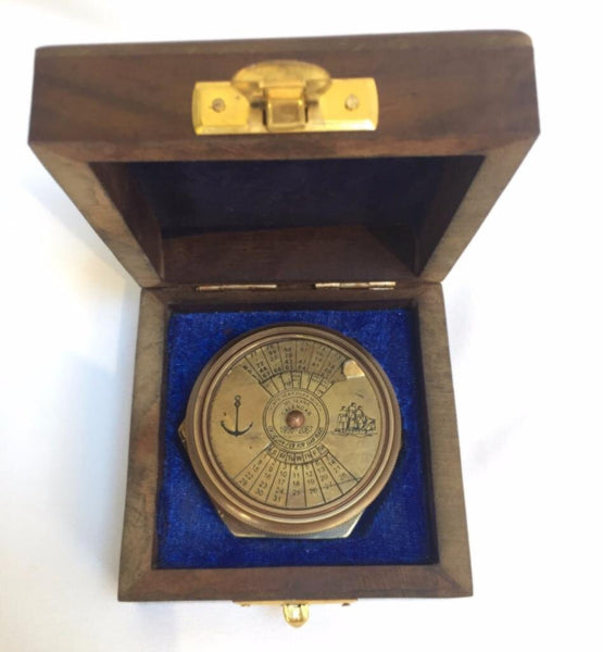 2.5" Small Bronze Calendar Compass